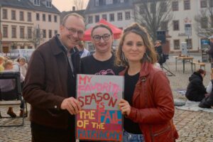 Sitzstreik in Rochlitz für Frauenrechte